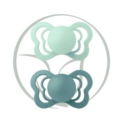BIBS 02 SUCETTES COUTURE PACIFIER TAILLE 2 0M - NORDIC MINT ISLAND SEA