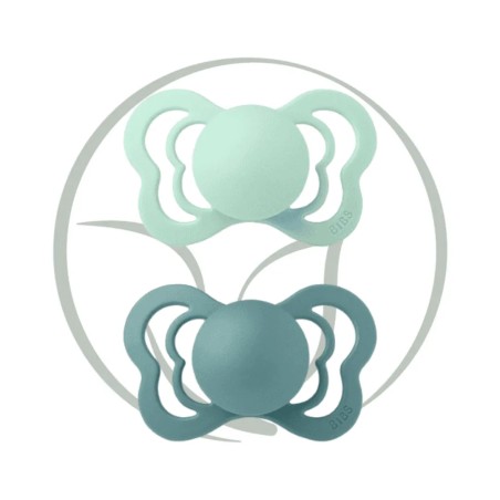 BIBS 02 SUCETTES COUTURE PACIFIER TAILLE 2 0M - NORDIC MINT ISLAND SEA