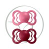 BIBS LOT 2 SUCETTES SUPREME SIZE 1 - CORAL RUBY