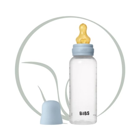 BIBS BIBERON BOTTLE LATEX MEDIUM FLOW 270ML - BLUE