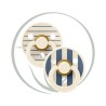 BIBS 2 SUCETTES NATURAL RUBBER IVORY STEEL BLUE - size 1 0m+