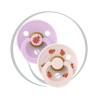 BIBS 2 SUCETTES COLOUR NATURAL RUBBER VIOLET SKY MIX 6M+ - size 1 0m+