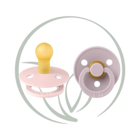 BIBS 2 SUCETTES PACIFIER BLOSSOM DUSKY LILAC - size 1 0m+