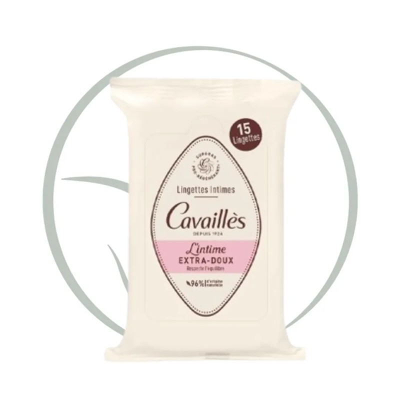 ROGE CAVAILLES LINGETTES INTIMES EXTRA DOUCES 15 PIECES