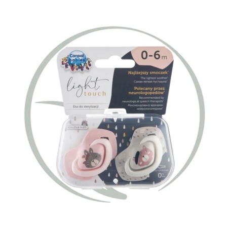 CANPOL BABIES 2 SUCETTES UNIVERSELLES BONJOUR PARIS 0-18M - 0-6M BONJOUR PARIS 22/647 ROSE
