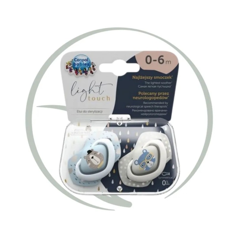 CANPOL BABIES 2 SUCETTES UNIVERSELLES BONJOUR PARIS 0-18M - 0-6M BONJOUR PARIS 22/647 BLEU