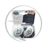 CANPOL BABIES 2 SUCETTES UNIVERSELLES BONJOUR PARIS 0-18M - 0-6M BONJOUR PARIS 22/647 BLEU
