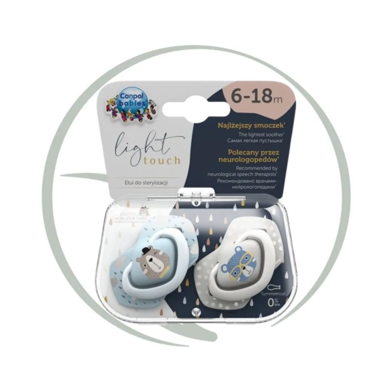 CANPOL BABIES 2 SUCETTES UNIVERSELLES BONJOUR PARIS 0-18M - 6-18M BONJOUR PARIS 22/648 BLEU