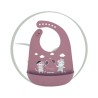 CANPOL BABIES BAVOIR SILICONE AVEC POCHE BONJOUR PARIS 74/027 - ROSE