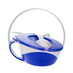CANPOL BABIES BOL 350ML AVEC COUCIE ET CUILLER AVEC COUVERCLE 31/406 - BLEU