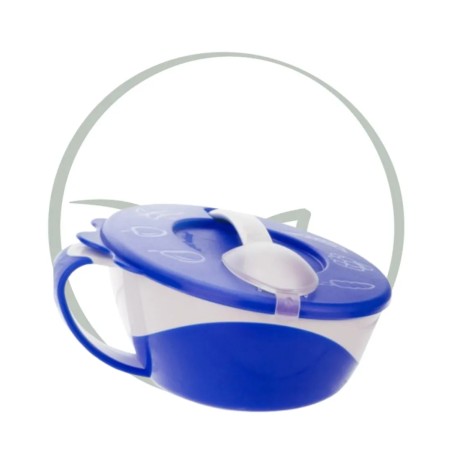 CANPOL BABIES BOL 350ML AVEC COUCIE ET CUILLER AVEC COUVERCLE 31/406 - BLEU