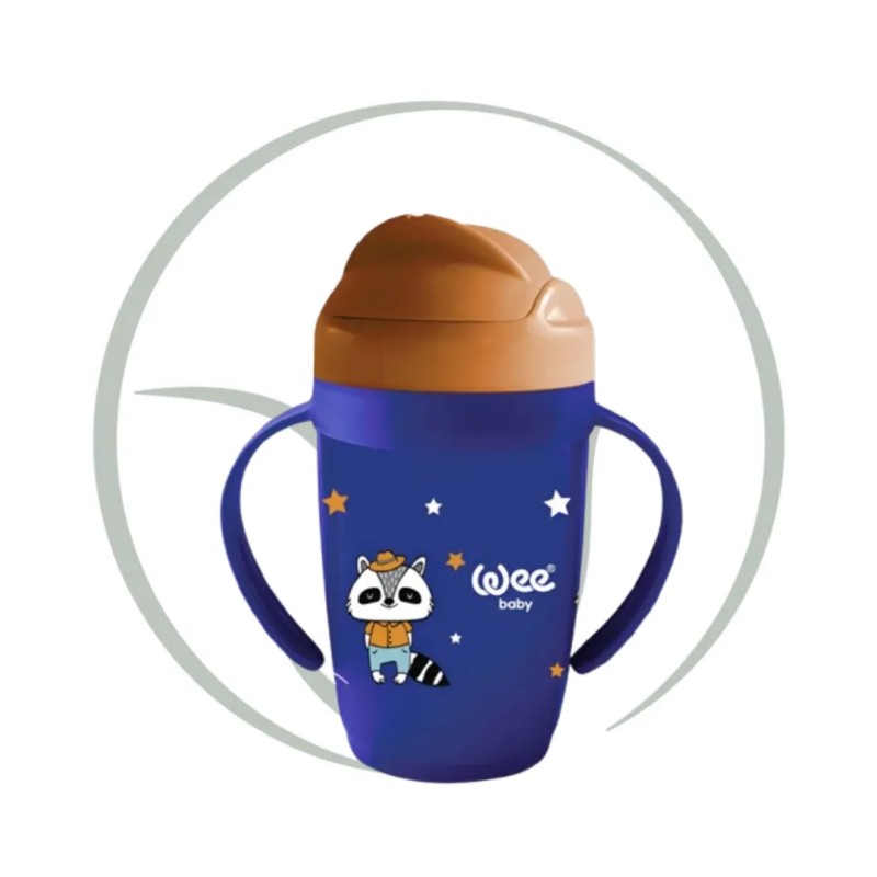 WEE BABY TASSE AVEC PAILLE +6MOIS 265ML - BLEU