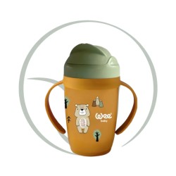 WEE BABY TASSE AVEC PAILLE +6MOIS 265ML - MARRON